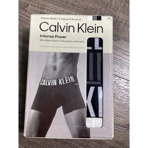 Calvin Klein Intense Power Microfiber Stretch Boxer Briefs S 3-Pack Black/White